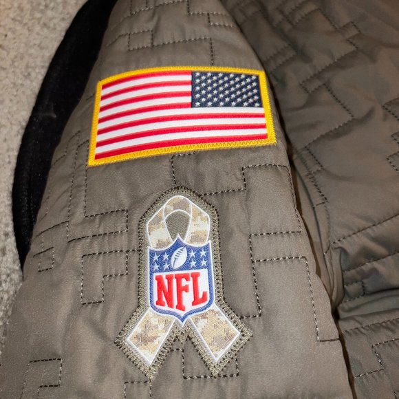 Seattle Seahawks Nike Olive 2021 Salute to Service Full-Button Jacket - Picture 2 of 4